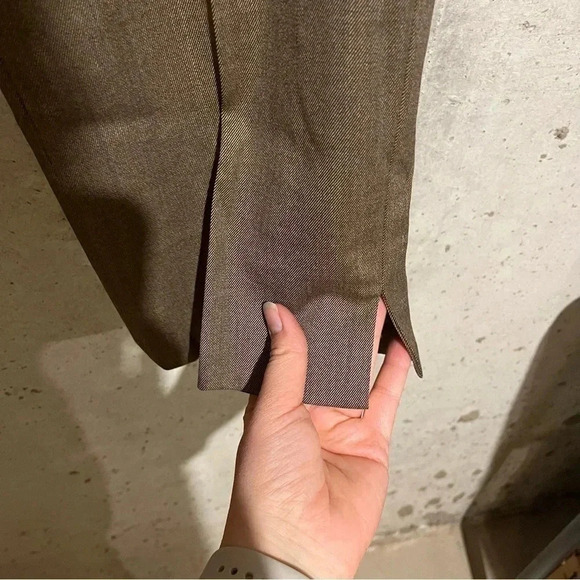 Barry Bricken bbzipper Bacall Trousers Pants Brown Wool Women's Size 8 Career - Picture 4 of 10